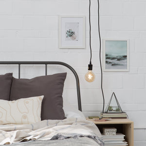 Grounded Porcelain Socket - Black