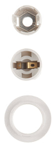 E12 Shade Ready Socket Extended Threads - Ivory
