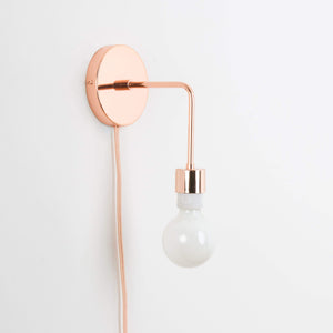 Plug-In Bend Solo Shade-Ready Sconce