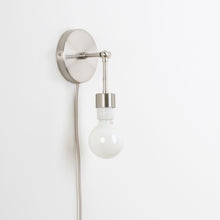Load image into Gallery viewer, Plug-In Hinge Shade Ready Solo Sconce
